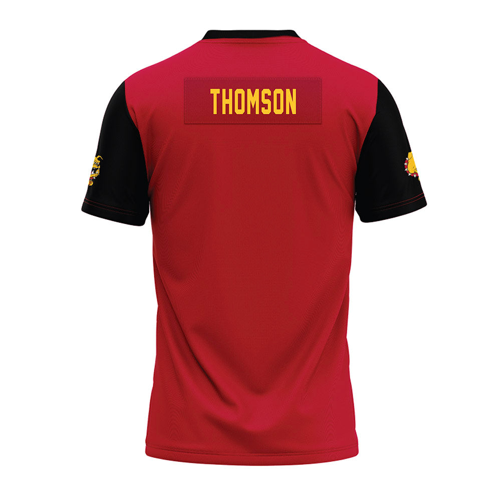 Ferris State - STUNT : Faith Thomson - Red Premium Football Jersey-1