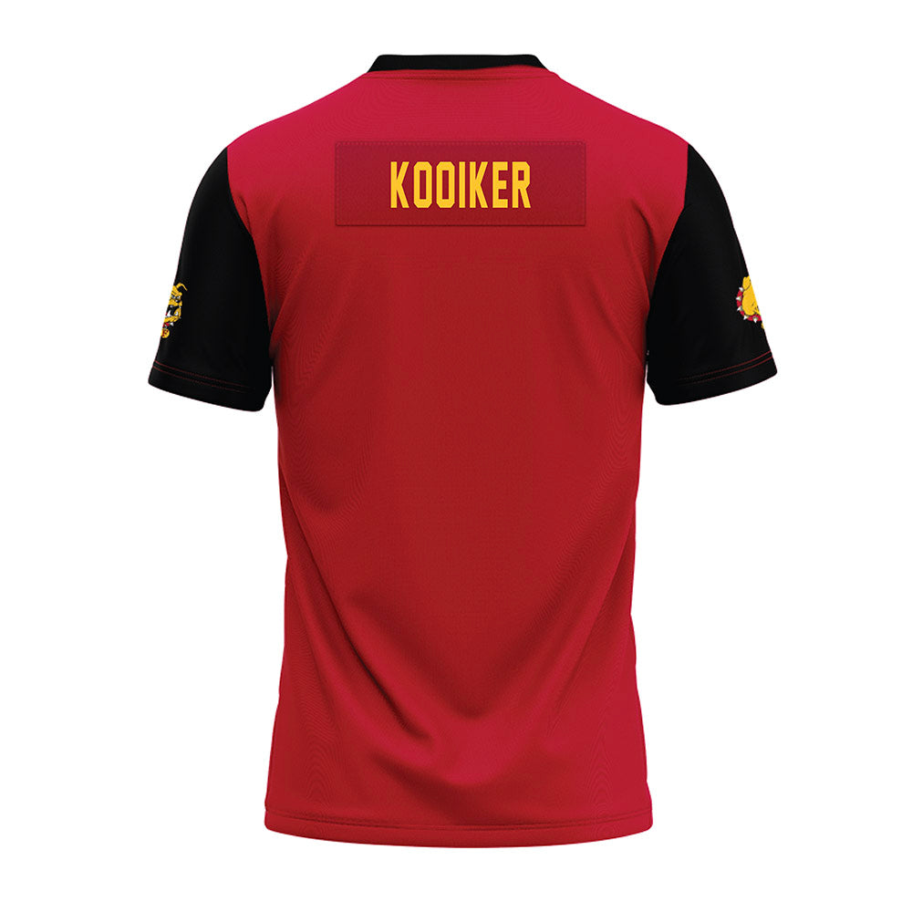 Ferris State - NCAA Cheerleading : Allie Kooiker - Red Premium Football Jersey-1