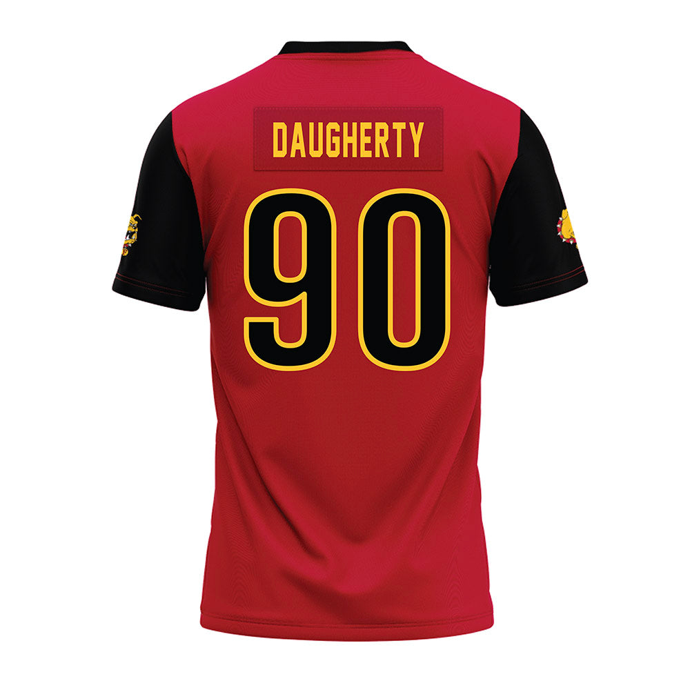 Ferris State - NCAA Football : Royce Daugherty - Red Premium Football Jersey-1