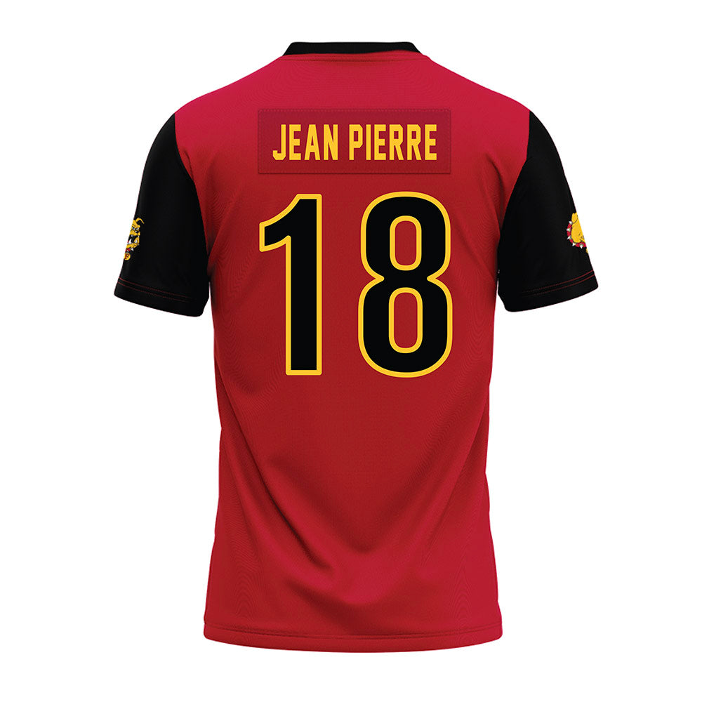Ferris State - NCAA Football : Mervens Jean Pierre - Red Premium Football Jersey-1