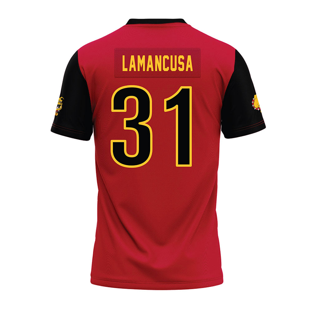 Ferris State - NCAA Football : Jack Lamancusa - Red Premium Football Jersey-1