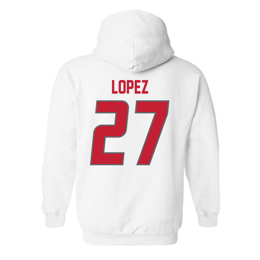 New Mexico - NCAA Baseball : David Lopez - Classic Shersey Hooded Sweatshirt-1