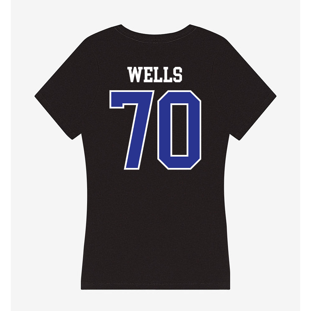 Westfield State - NCAA Football : Chandise Wells - Women's V-Neck T-Shirt-1