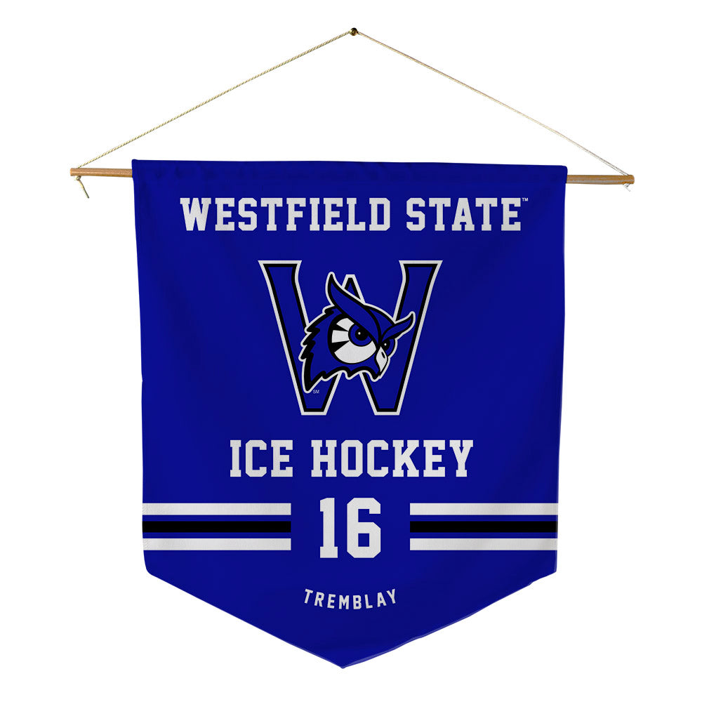 Westfield State - NCAA Men's Ice Hockey : Xavier Tremblay - Pennant - 18" x 21"-0