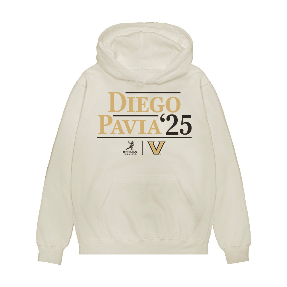 Vanderbilt - NCAA Football : Diego Pavia - Heisman Finalist Campaign Tee Premium Hooded Sweatshirt-0