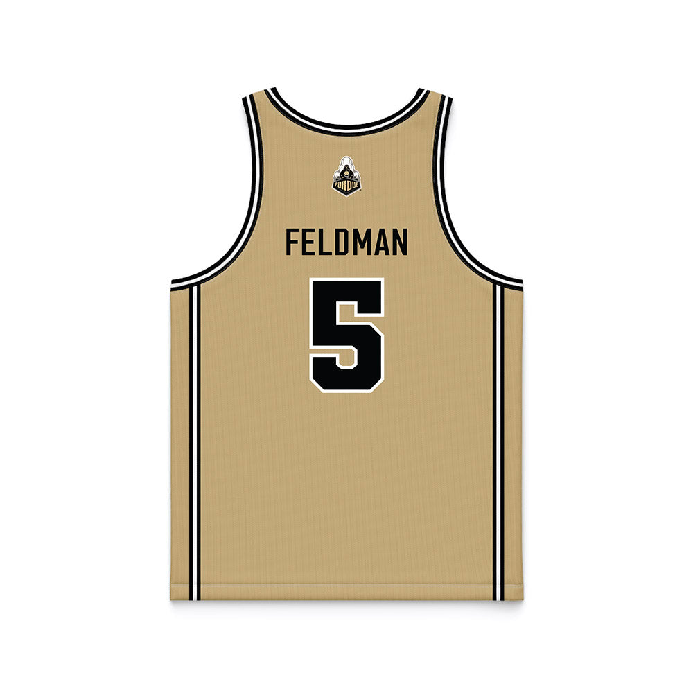 Purdue - NCAA Women's Basketball : Taylor Feldman - Gold Basketball Jersey-1