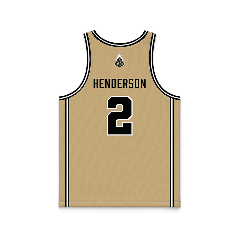 Purdue - NCAA Women's Basketball : Taylor Henderson - Gold Basketball Jersey-1