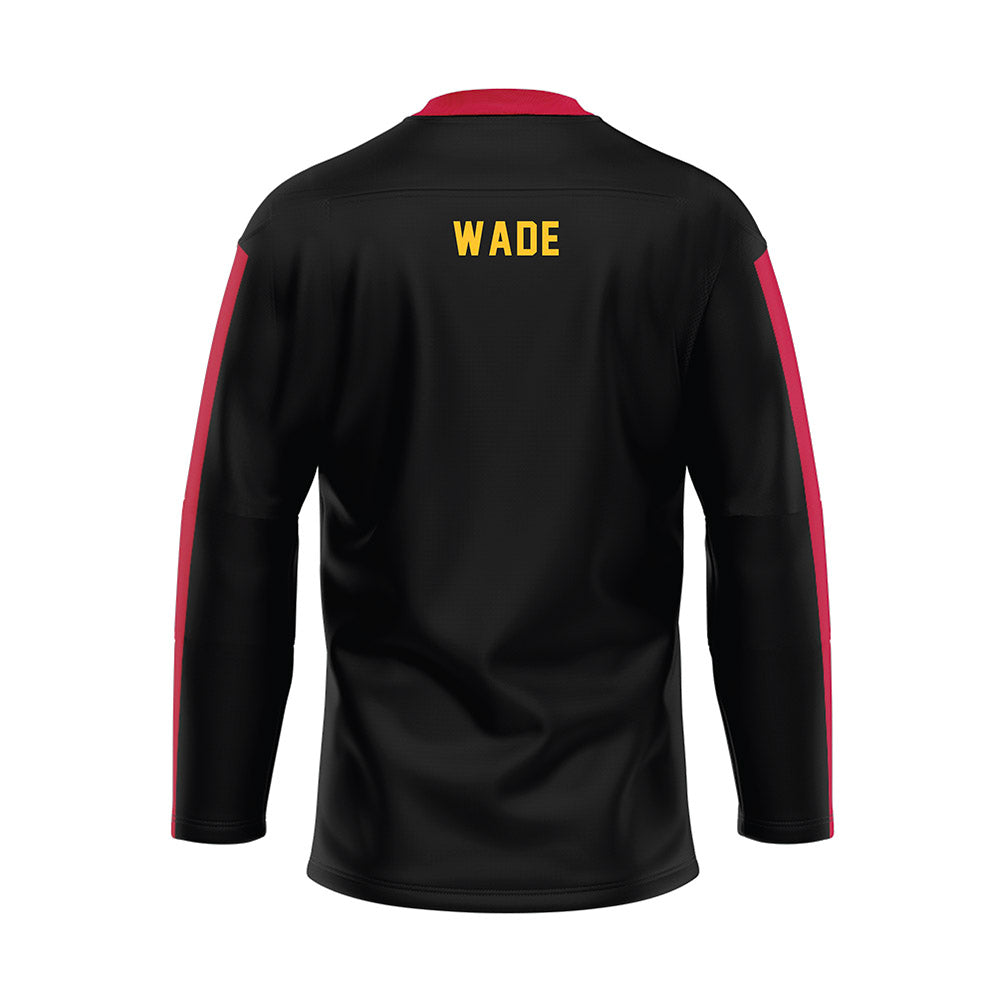 Ferris State - STUNT : Brianna Wade - Black Hockey Jersey-1