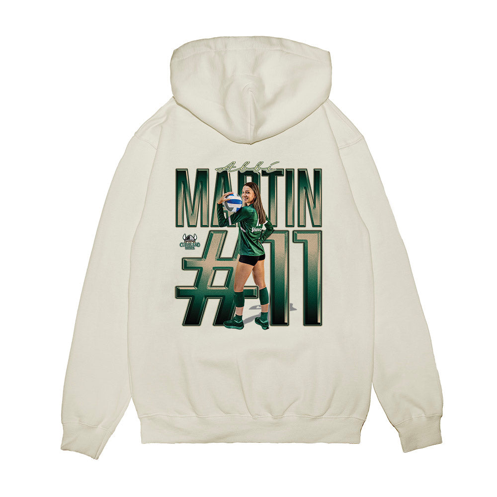 Cleveland State - NCAA Women's Volleyball : Abbi Martin - Collage Premium Hooded Sweatshirt-1