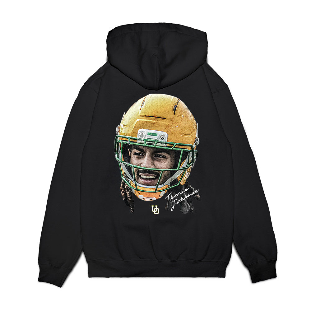 Oregon - NCAA Football : Theran Johnson - Game Face Premium Hooded Sweatshirt-1
