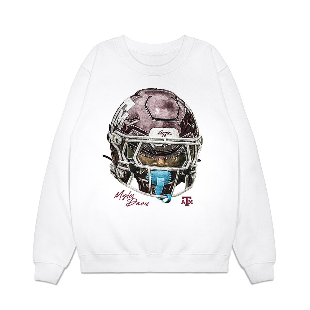 Texas A&M - NCAA Football : Myles Davis - Game Face Premium Crewneck Sweatshirt-0