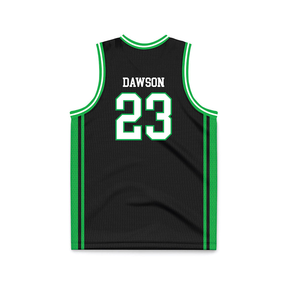 Marshall - NCAA Men's Basketball : Mikal Dawson - Black Basketball Jersey-1