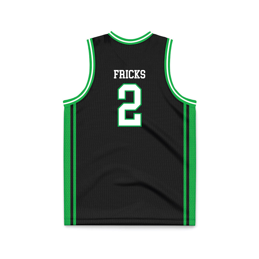 Marshall - NCAA Men's Basketball : Wyatt Fricks - Black Basketball Jersey-1