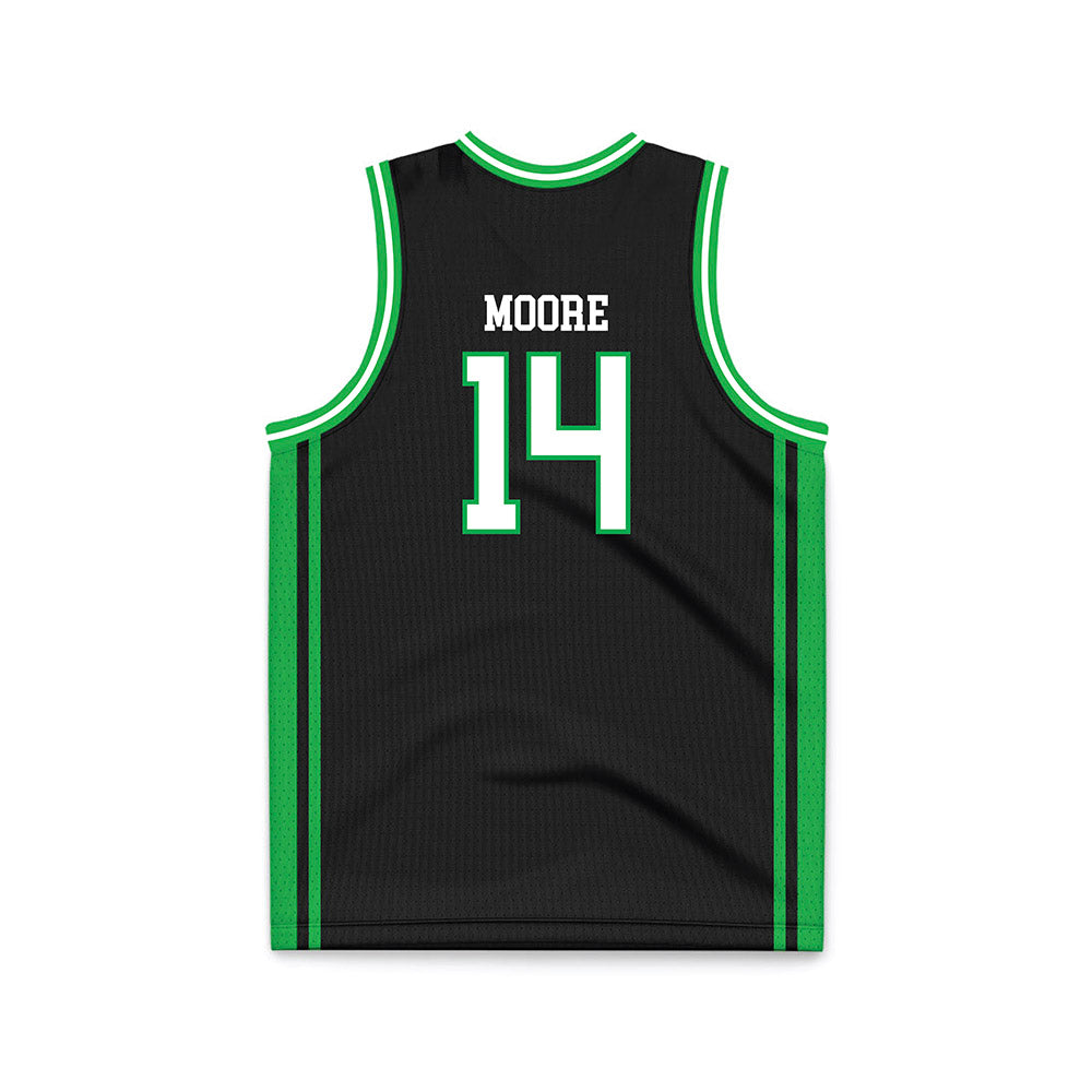 Marshall - NCAA Men's Basketball : Grant Moore - Black Basketball Jersey-1