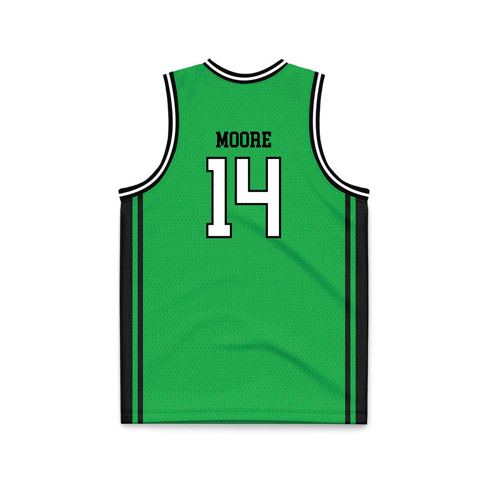 Marshall - NCAA Men's Basketball : Grant Moore - Green Basketball Jersey-1