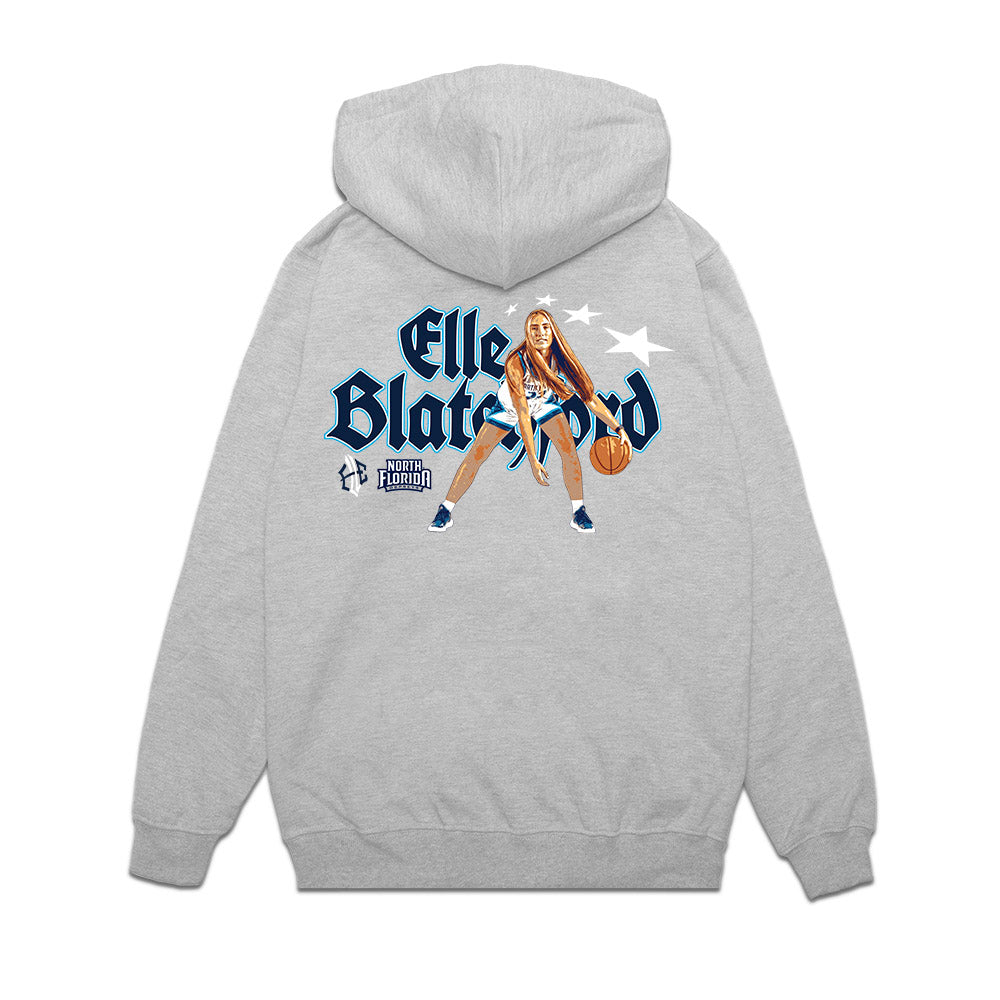 UNF - NCAA Women's Basketball : Elle Blatchford - Graphic Tee Premium Hooded Sweatshirt-1