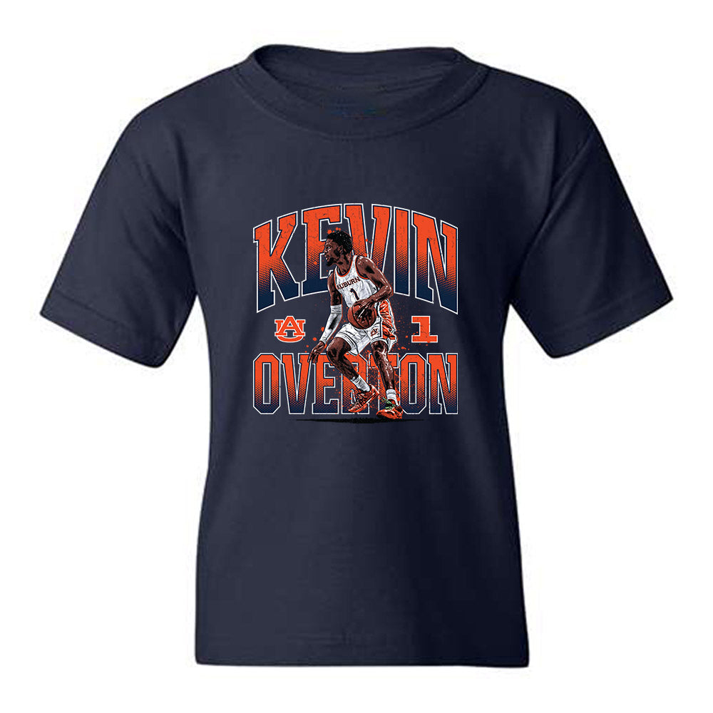 Auburn - NCAA Men's Basketball : Kevin Overton - Collage Youth T-Shirt-0