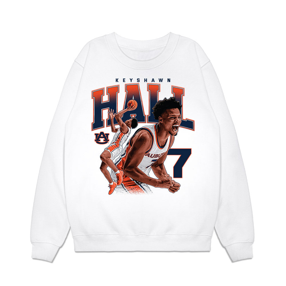 Auburn - NCAA Men's Basketball : Keyshawn Hall - Collage Premium Crewneck Sweatshirt-0