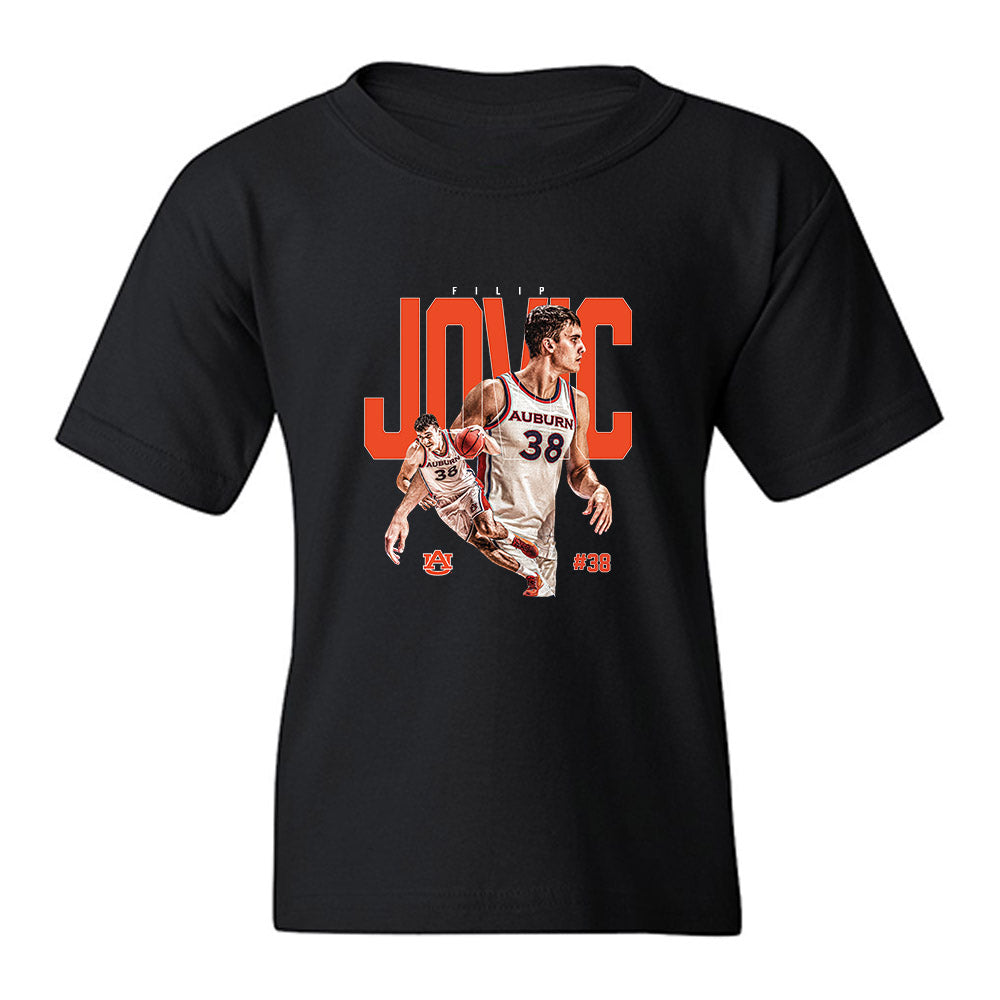 Auburn - NCAA Men's Basketball : Filip Jovic - Collage Youth T-Shirt-0