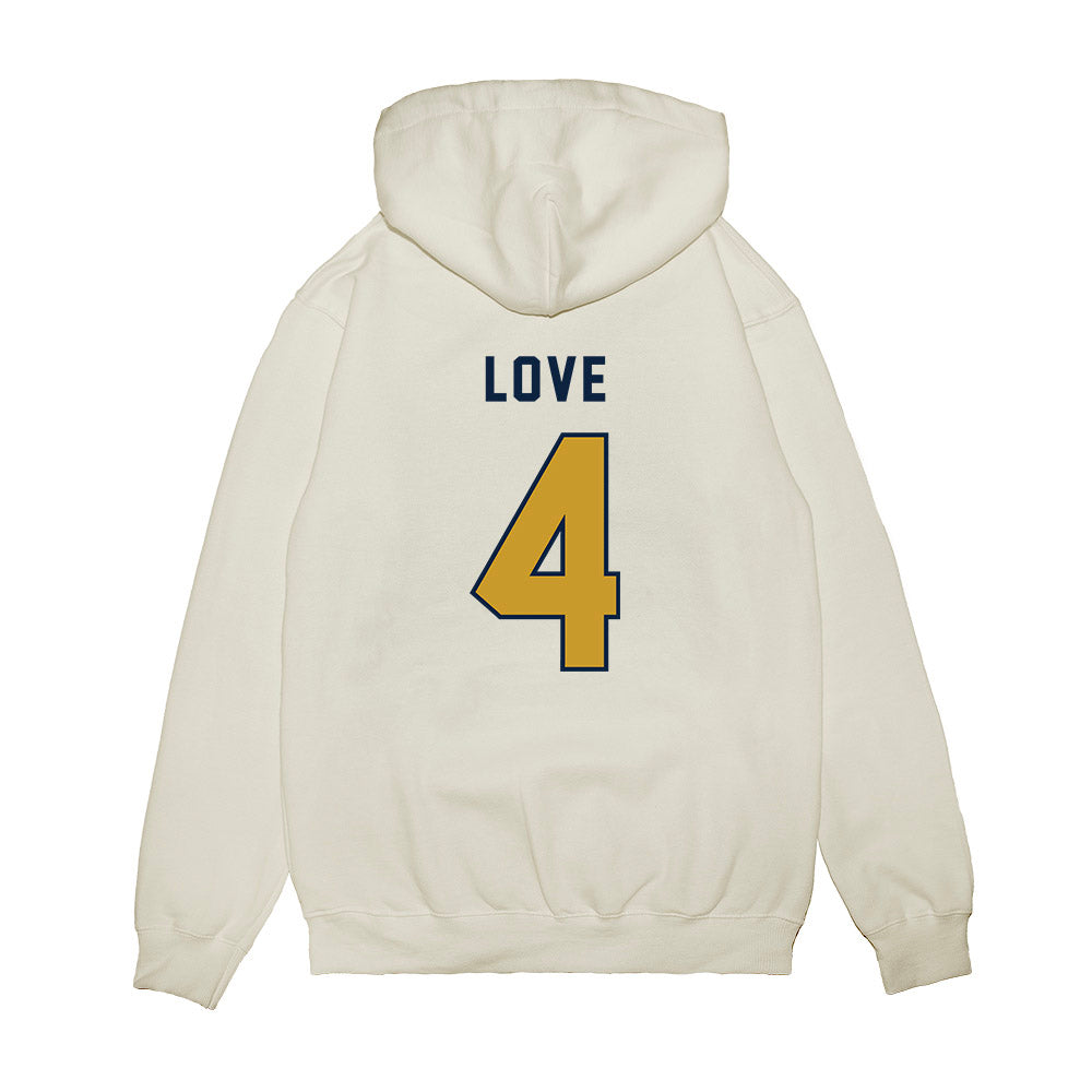 Notre Dame - NCAA Football : Jeremiyah Love - Heisman Finalist Premium Hooded Sweatshirt-1