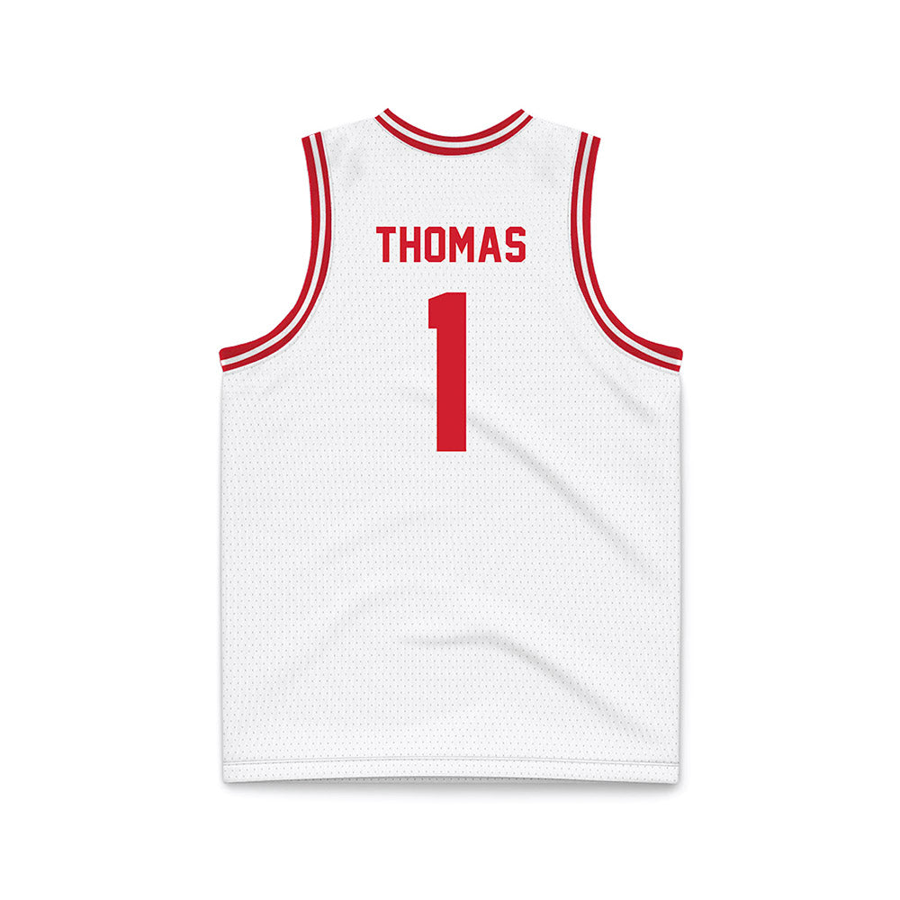 Dayton - NCAA Men's Basketball : Malcolm Thomas - White Basketball Jersey-1