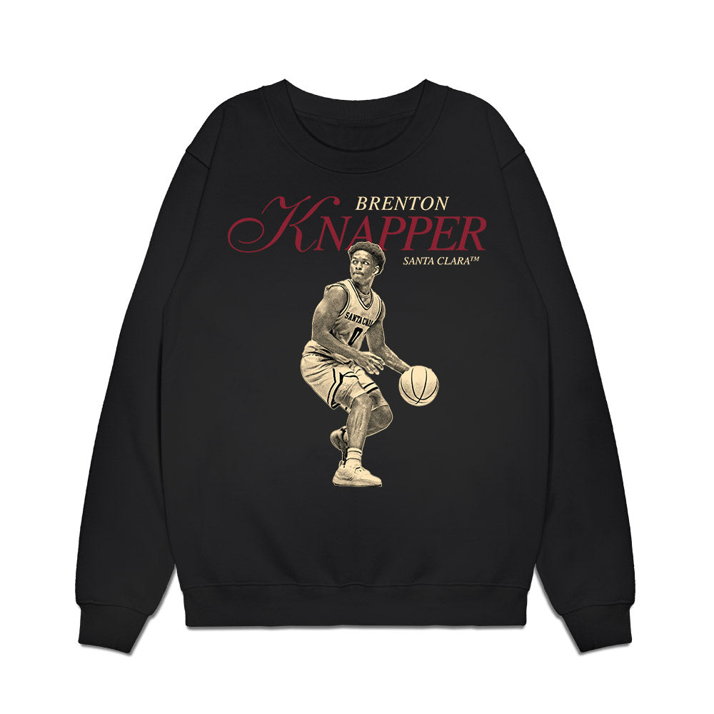 SCU - NCAA Men's Basketball : Brenton Knapper - Legacy Premium Crewneck Sweatshirt-0