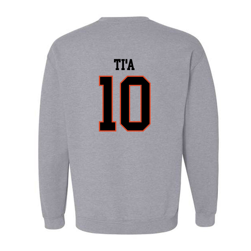 Oregon State - NCAA Football : Tristan Ti'a - Classic Shersey Crewneck Sweatshirt-1