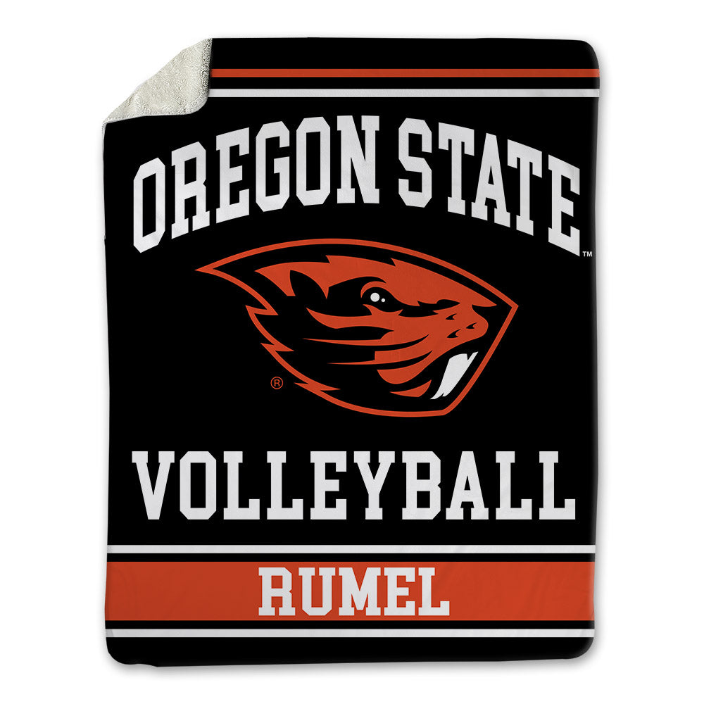 Oregon State - NCAA Women's Volleyball : Lauren Rumel - Blanket-0