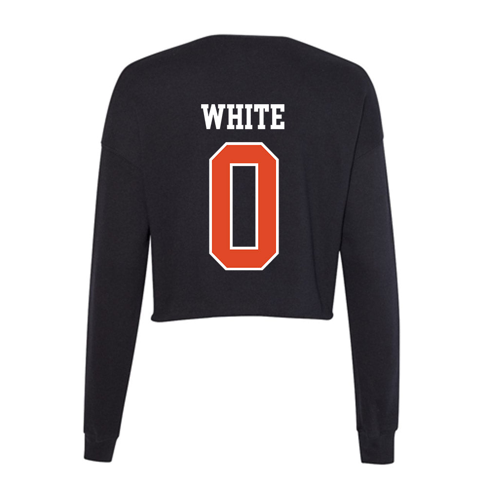 Oregon State - NCAA Men's Basketball : Desmond White - Women's Cropped Crew Fleece-1