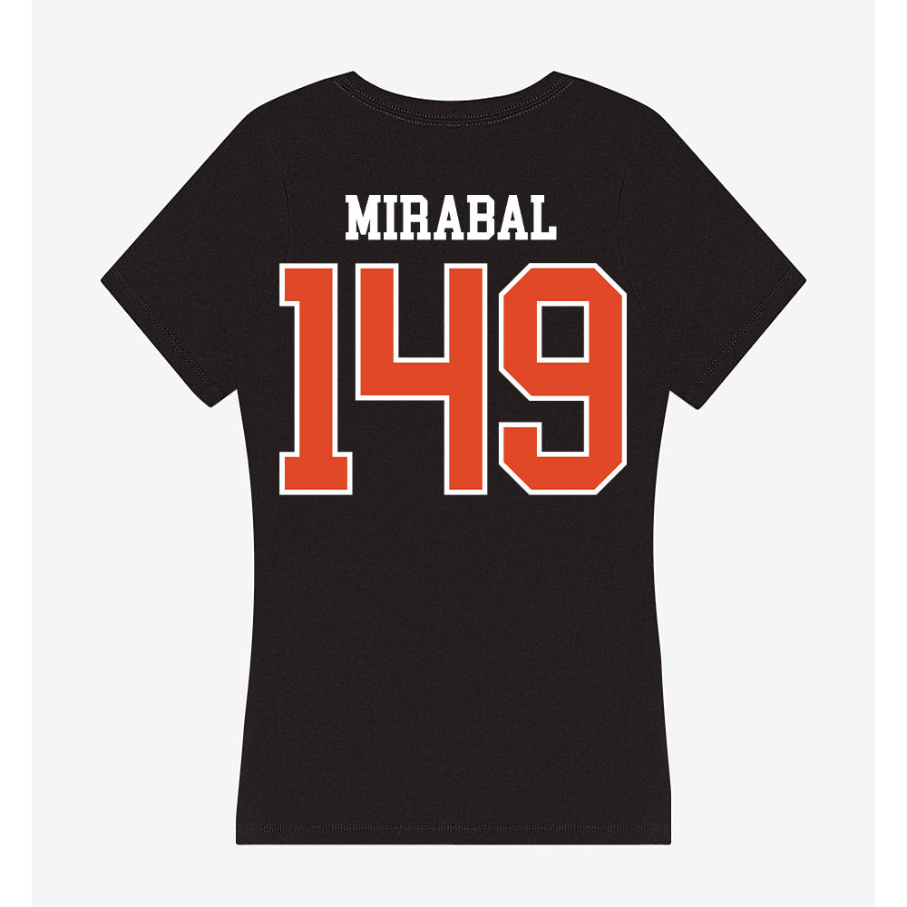 Oregon State - NCAA Wrestling : Moses Mirabal - Women's V-Neck T-Shirt-1