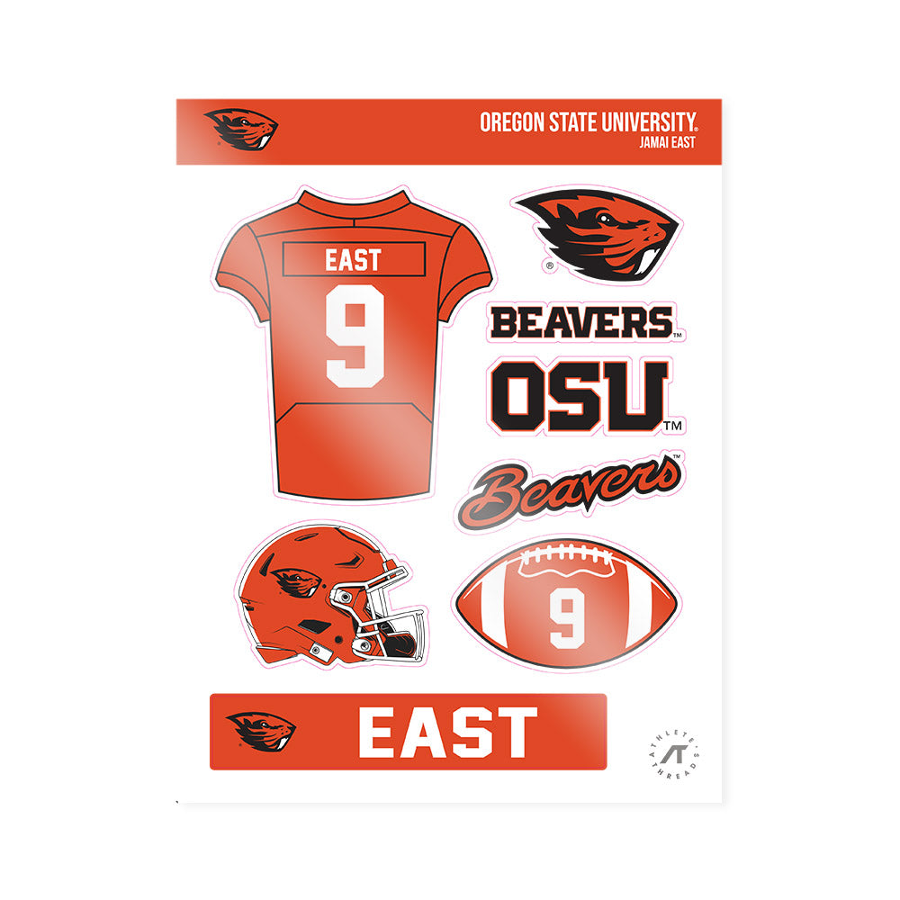 Oregon State - NCAA Football : Jamai East - Sticker Sheet-0