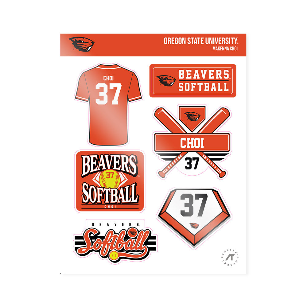 Oregon State - NCAA Softball : Makenna Choi - Sticker Sheet-0