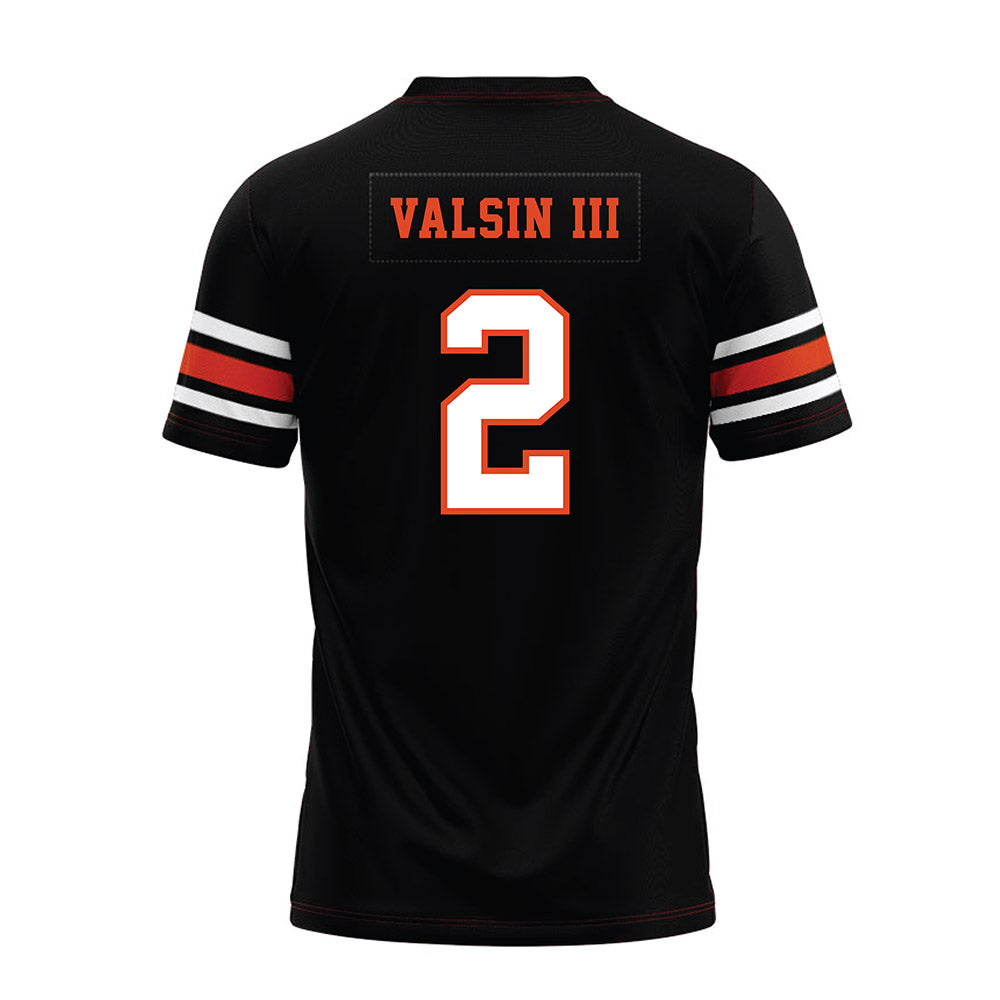 Oregon State - NCAA Football : Jimmy Valsin III - Black Premium Football Jersey-1