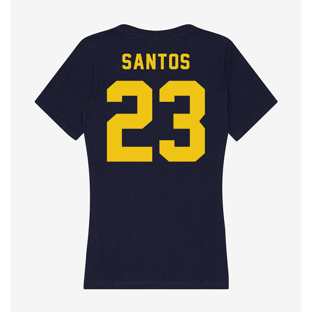 Neumann - NCAA Men's Volleyball : Javier Santos - Women's V-Neck T-Shirt-1