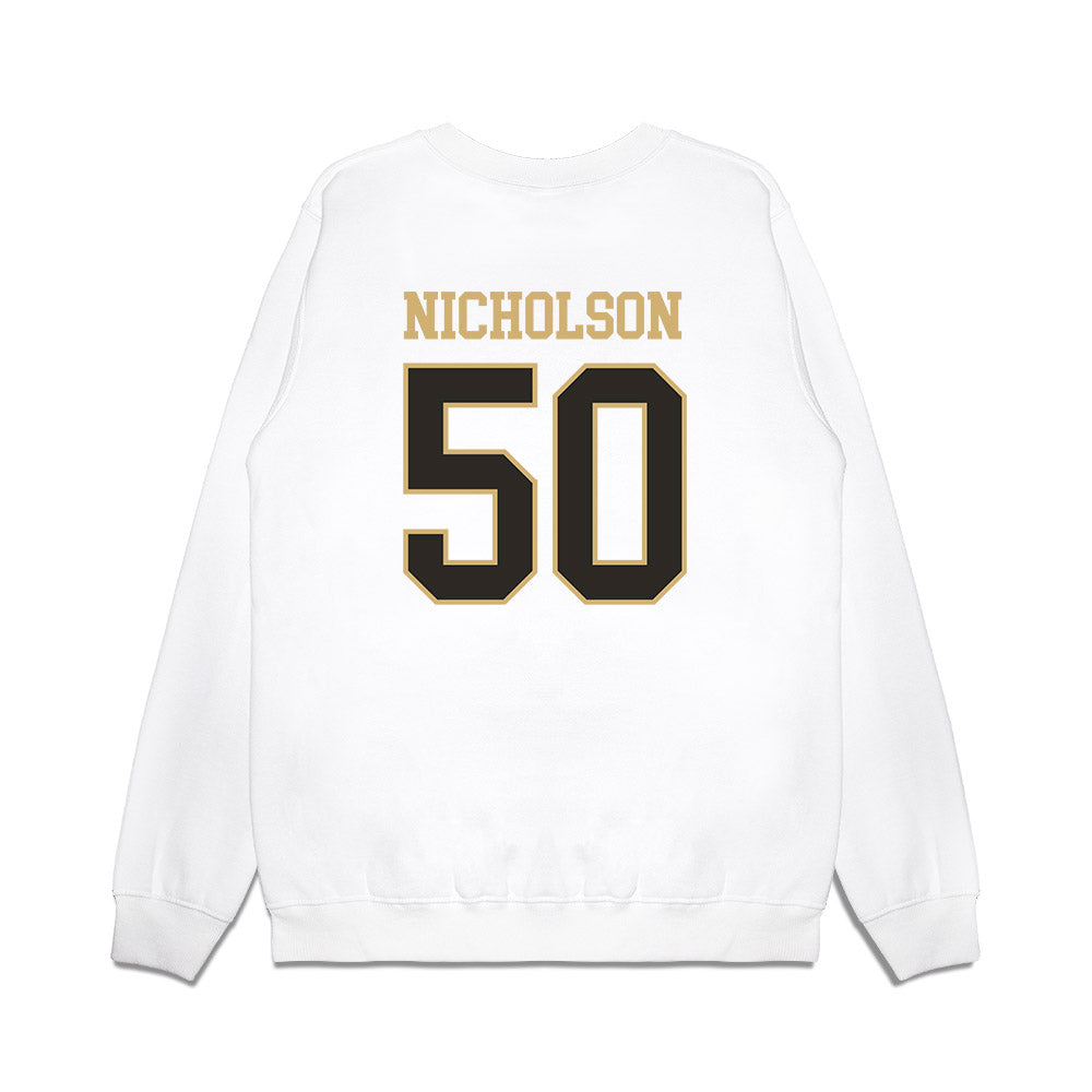 Vanderbilt - NCAA Men's Basketball : Mason Nicholson - Commodores Shersey Premium Crewneck Sweatshirt-1