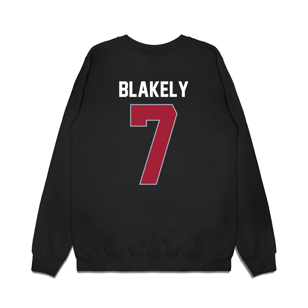 WSU - NCAA Men's Basketball : Dieume Blakely - Cougars Shersey Premium Crewneck Sweatshirt-1
