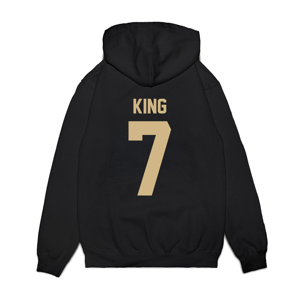 Purdue - NCAA Men's Basketball : Samuel King - Vintage Basketball Premium Hooded Sweatshirt-1