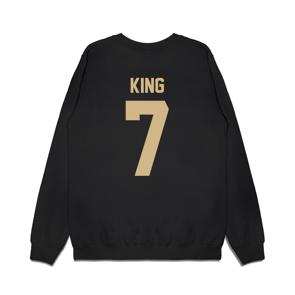Purdue - NCAA Men's Basketball : Samuel King - Vintage Basketball Premium Crewneck Sweatshirt-1