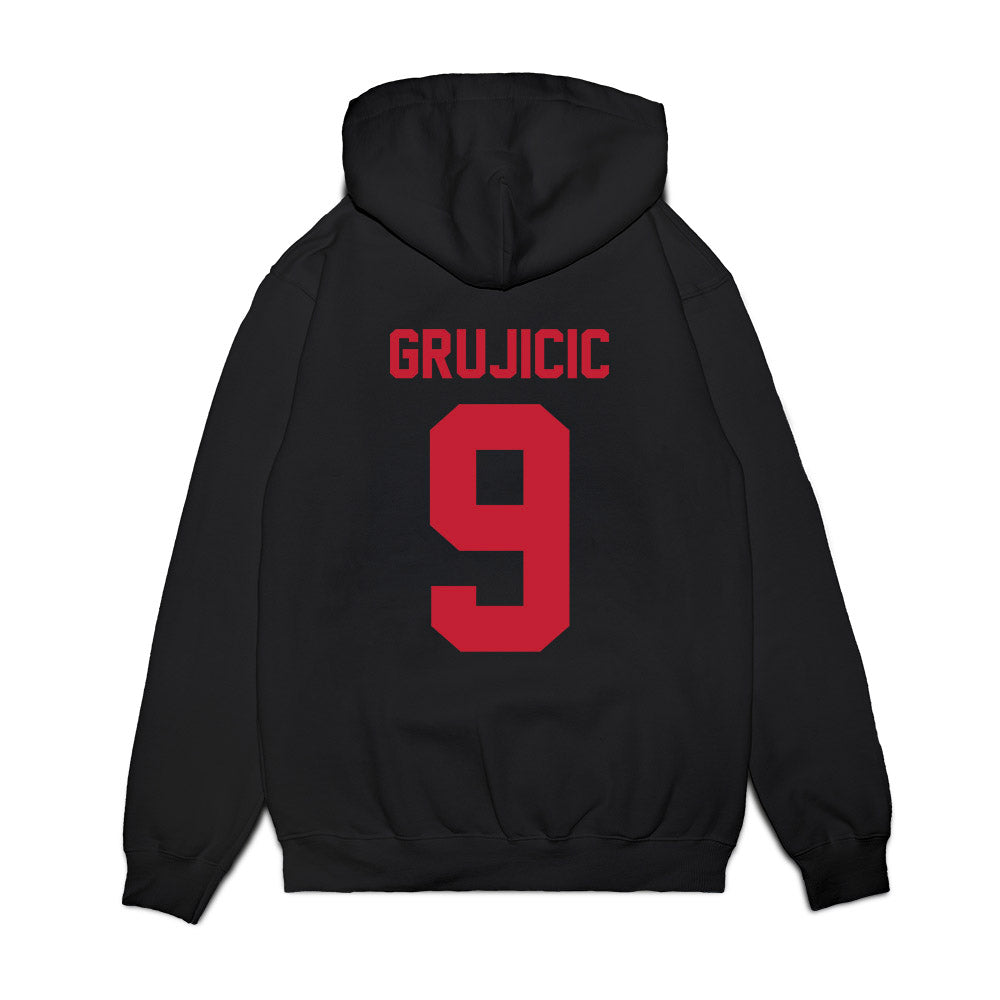Ohio State - NCAA Men's Basketball : Mathieu Grujicic - Vintage Basketball Premium Hooded Sweatshirt-1