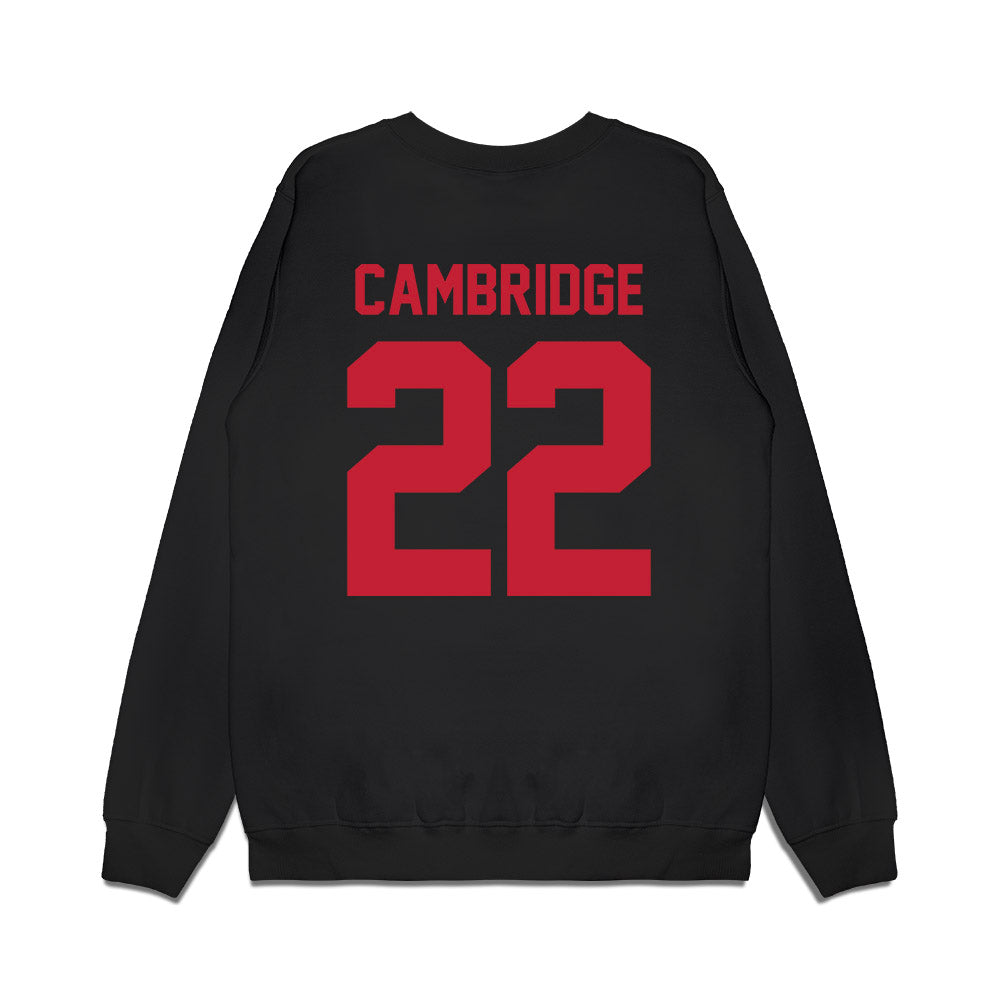 Ohio State - NCAA Women's Basketball : Jaloni Cambridge - Vintage Basketball Premium Crewneck Sweatshirt-1