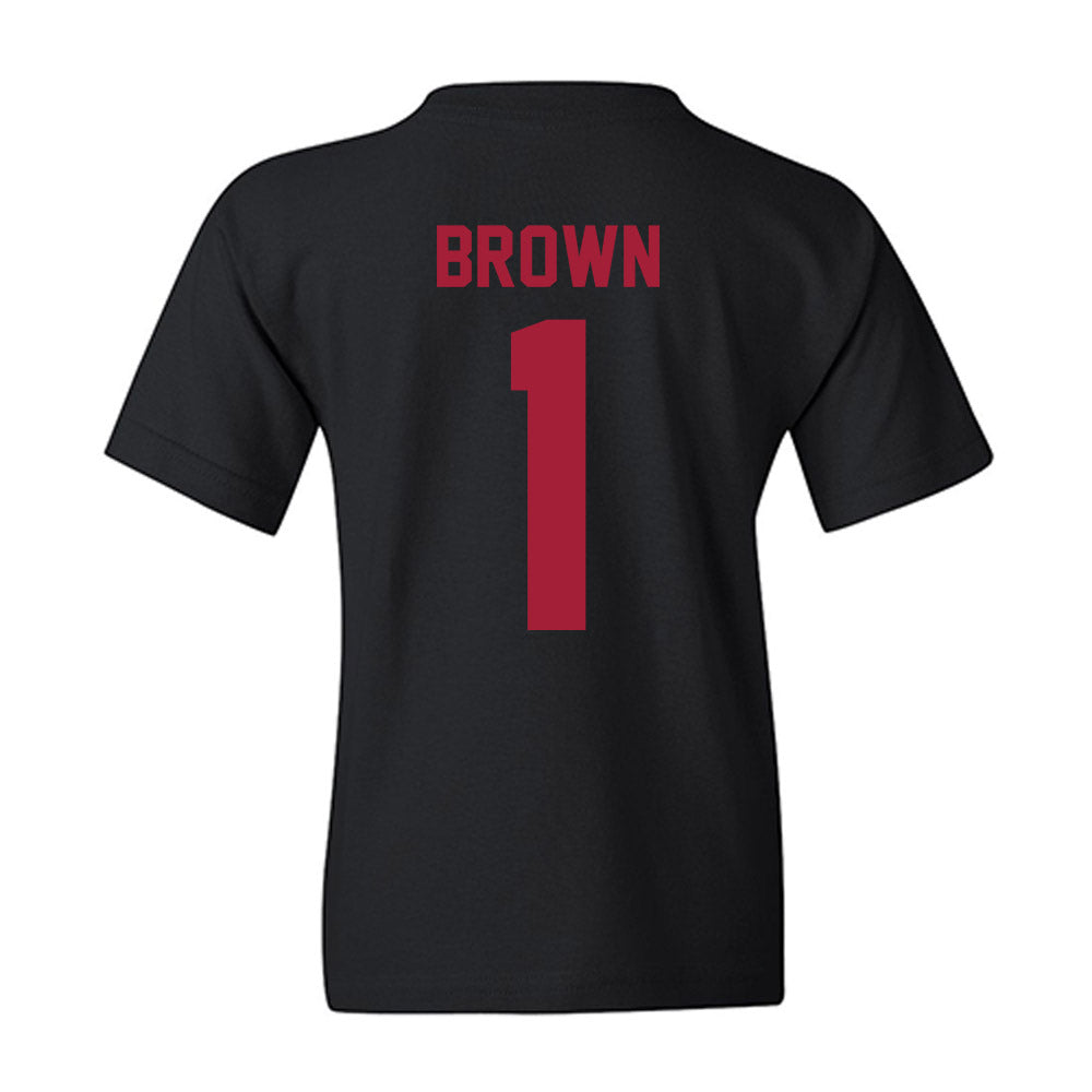 Oklahoma - NCAA Men's Basketball : Xzayvier Brown - Sports Shersey Youth T-Shirt-1