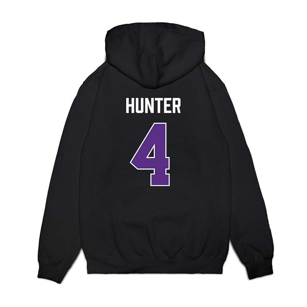 TCU - NCAA Women's Basketball : Donovyn Hunter - Vintage Basketball Premium Hooded Sweatshirt-1