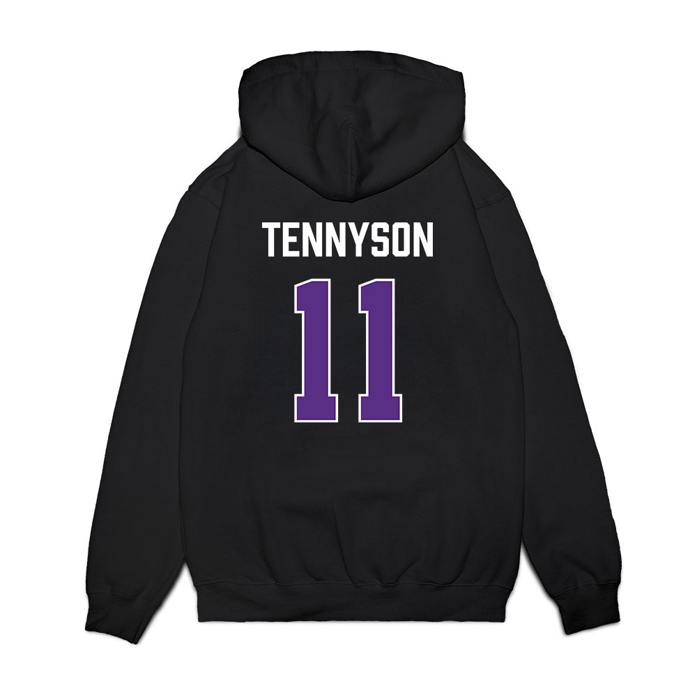 TCU - NCAA Men's Basketball : Trevian Tennyson - Vintage Basketball Premium Hooded Sweatshirt-1