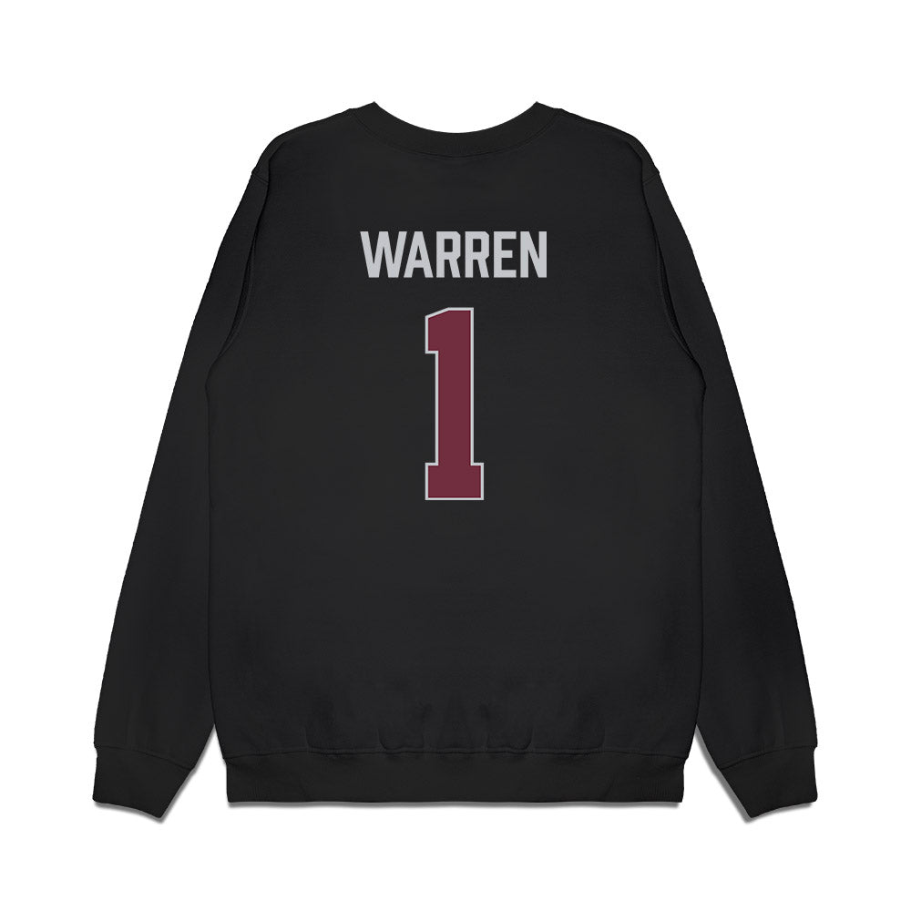 Mississippi State - NCAA Men's Basketball : Dellquan Warren - Vintage Basketball Premium Crewneck Sweatshirt-1