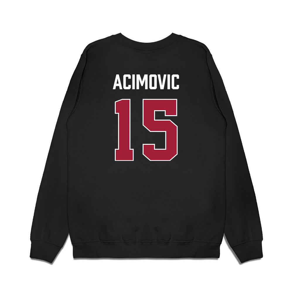 Indiana - NCAA Men's Basketball : Andrej Acimovic - Vintage Basketball Premium Crewneck Sweatshirt-1