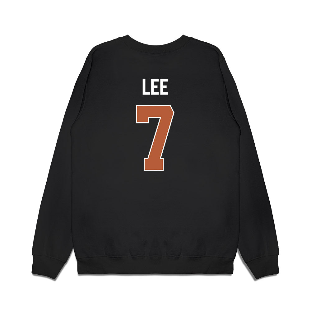 Texas - NCAA Women's Basketball : Jordan Lee - Vintage Basketball Premium Crewneck Sweatshirt-1