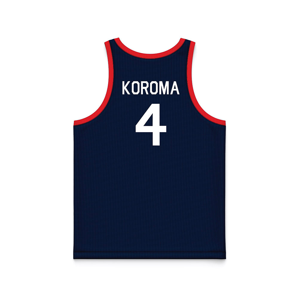 UConn - NCAA Men's Basketball : Dwayne Koroma - Hardwood Reissue Basketball Jersey-1