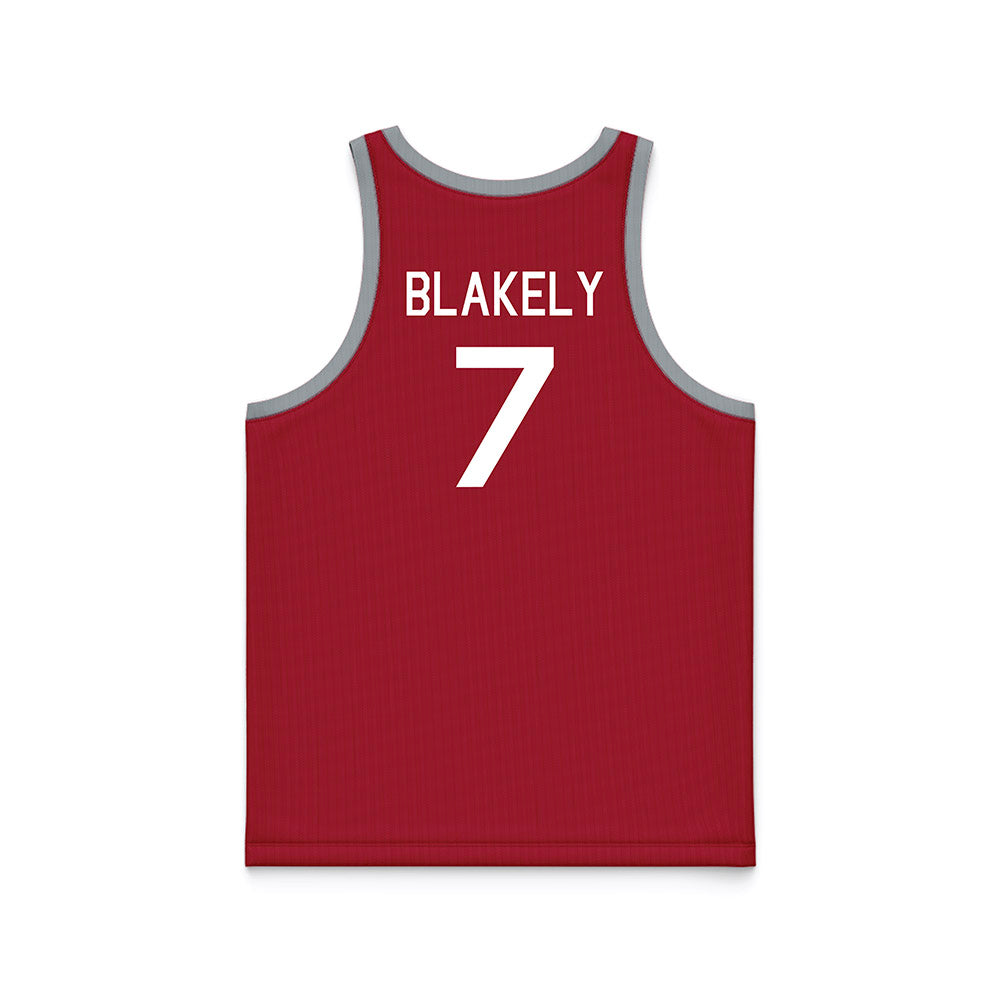 WSU - NCAA Men's Basketball : Dieume Blakely - Hardwood Reissue Basketball Jersey-1