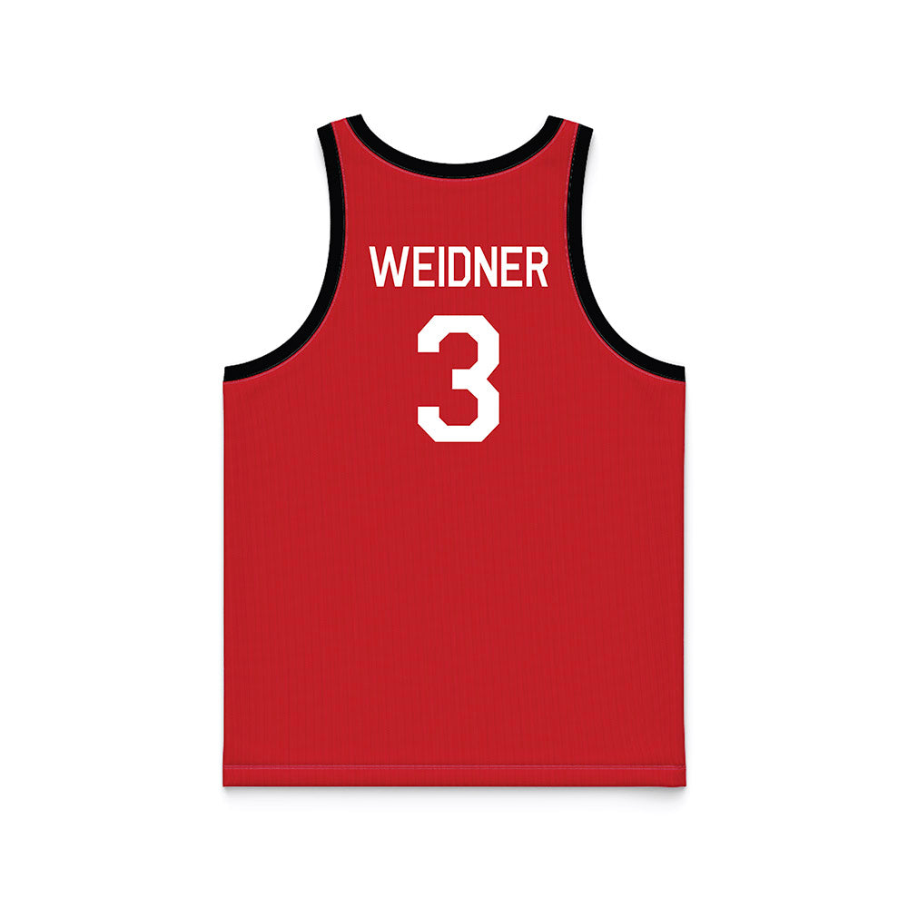 Nebraska - NCAA Women's Basketball : Allison Weidner - Hardwood Reissue Basketball Jersey-1