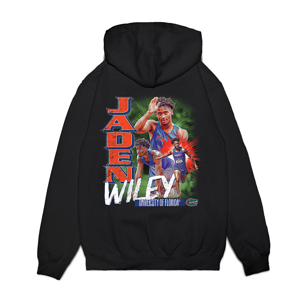 Florida - NCAA Men's Track & Field : Jaden Wiley - Collage Premium Hooded Sweatshirt-1